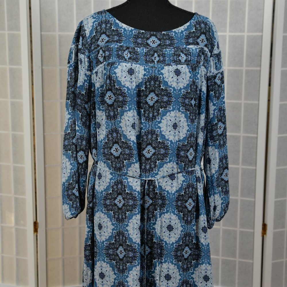 Loft Blue Floral Tunic Dress